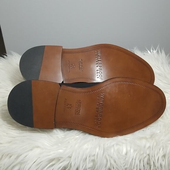 New! Geox Artenova Man Black Leather Penny Loafer US Size 7 EU 40